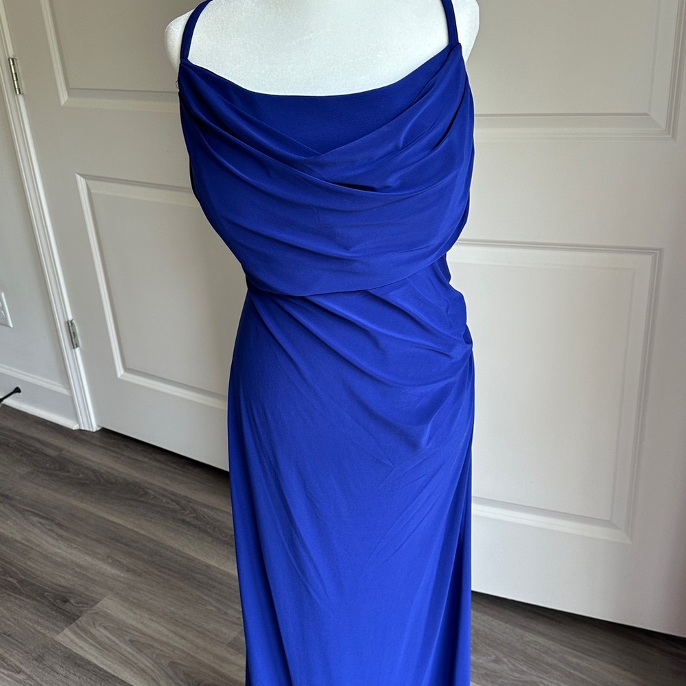 Morgan & Co. Strapless Royal Blue Dress